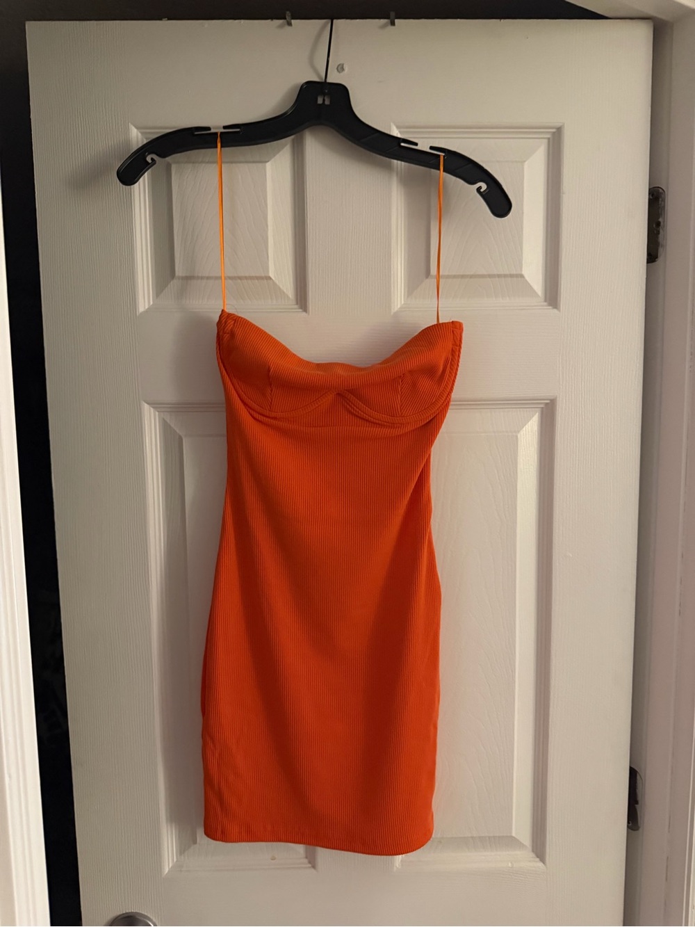 Sky to Moon NWOT Orange Ribbed Bodycon Dress